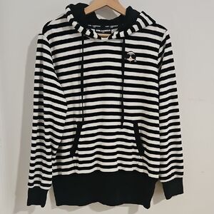 Karl Lagerfeld Monochrome Striped Hoodie